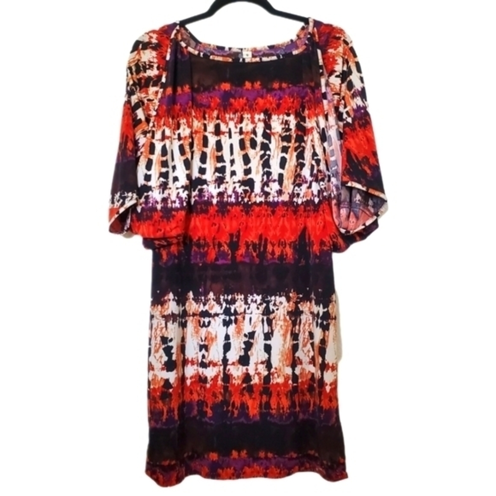 Uncle Frank Women's Stretch Jersey Mini Dress with Balloon Sleeves